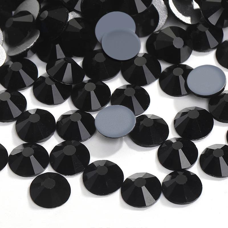 デコパーツ SS16 4.0mm フラットバック ホットフィックス アイロン接着 ガラス製 ラインストーン カラ..