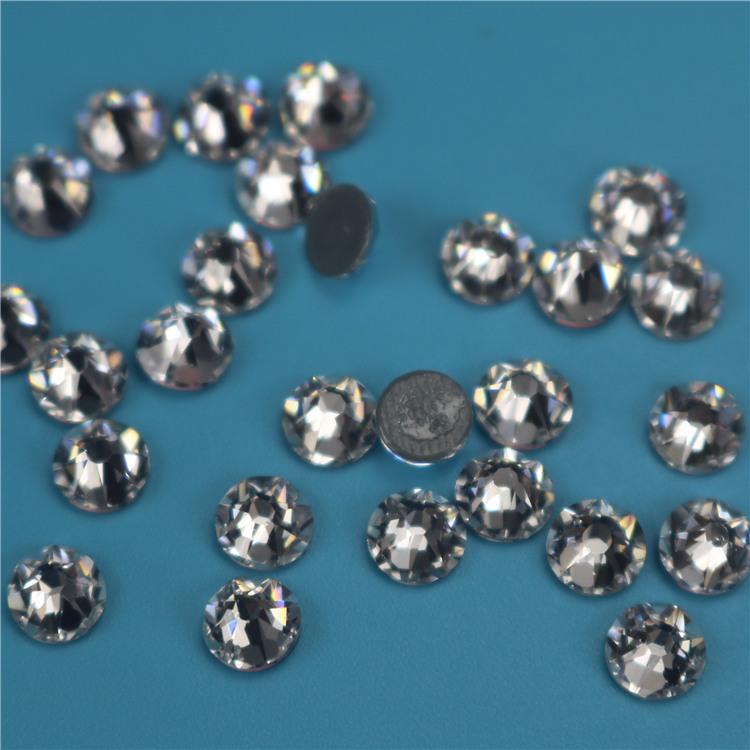 ラインストーン ホットフィックス アイロン接着 フラットバック 多面カット DIY アクセサリー パーツ デコレーション ダンス衣装 服飾資材 高級感 クリスタル 透明 ガラス製 複数サイズ対応