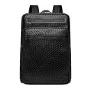 リュック メンズ ノートPC収納 ビジネス 出張 通勤 旅行 耐久性 PUレザー おしゃれ カジュアル ブラック チェック柄 肩に優しい 弧形ショルダーストラップ
