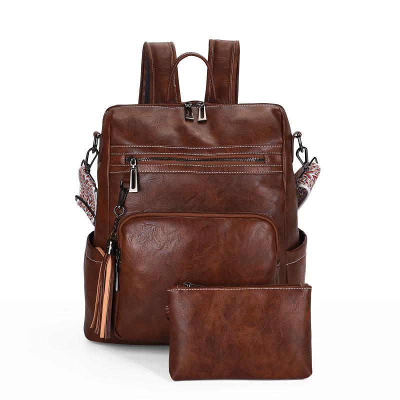 バックパック レディース 軽量 大容量 防犯 クッション性 多機能 通勤 通学 レトロ A4対応 PUレザー 柔らかい 編み込み 切り替え キルティング ファスナー開閉 多収納 PC収納 携帯ポケット マカロンカラー ブラック ダークブラウン 春