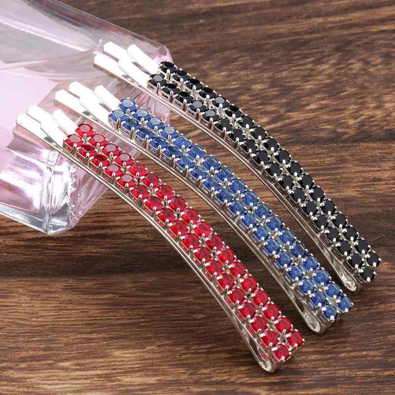 ヘアクリップ レディース オリジナルデザイン クリスタルジルコニア 日常使い 髪飾り 花嫁 ブライダル ホワイト ブラック レッド ヘア..