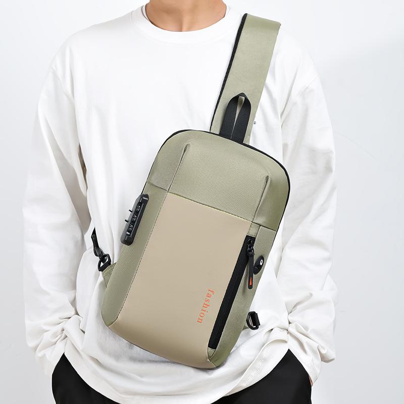 バッグ メンズ 男性用 パスワードロック 防犯 盗難防止 ボディバッグ ショルダーバッグ 斜め掛けバッグ カジュアル スポーツ デイリーユース 普段使い オックスフォード生地 8インチタブレット対応