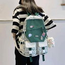 リュックサック レディース 通学用 中学生 高校生 大学生 旅行 大容量 防水 軽量 15インチPC対応 防犯 多機能 韓国風 ストリート グラフィティ おしゃれ ナイロン