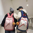 リュックサック レディース キッズ 中学生 小学生 防水 軽量 大容量 おしゃれ かわいい ストリート系 通学用 ナイロン 耐摩耗 負担軽減 背骨保護 クッション性 A4対応