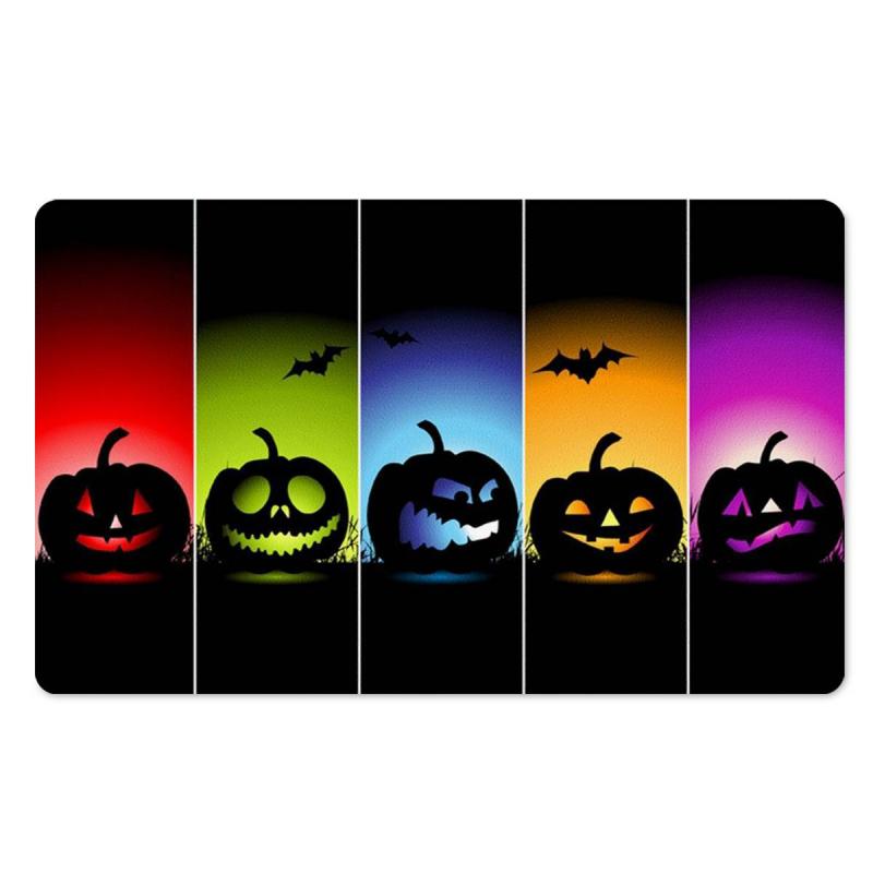 フロアマット 玄関マット バスマット ハロウィンモチーフ プリント 保温 あったか ...