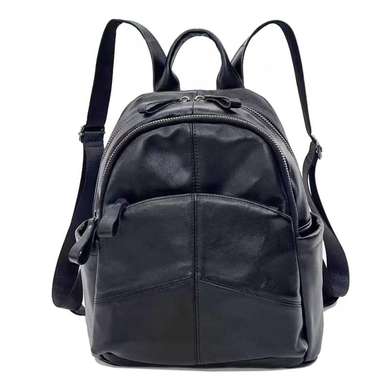 リュック レディース 牛革 大容量 A4対応 複数ポケット 丈夫 柔らかい ステッチ 切り替え カレッジ風 ..