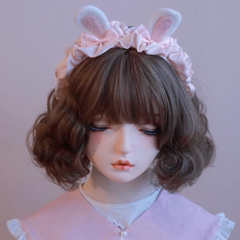 ・カテゴリ: ヘッドドレス・スタイル: 甘い、かわいい・対象: 女性・カラー展開: 粉縁うさ耳カチューシャ、青縁うさ耳カチューシャ