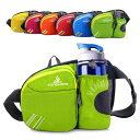 ウエストポーチ メンズ レディース 男女兼用 防水 登山 ランニング アウトドア 旅行 スポーツ ボディバッグ ウェストバッグ 水筒ホルダー ナイロン 軽量 フ...