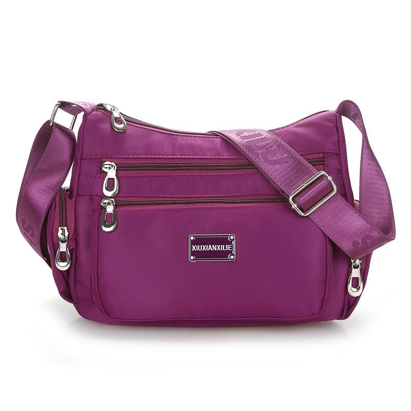 ショルダーバッグ レディース 防水 オックスフォード 肩掛け 斜めがけ マザーズバッグ ミセス 韓国風 縦型 スクエア コンパクト ファスナー開閉 多収納 普段使い 通勤 通学 お出かけ