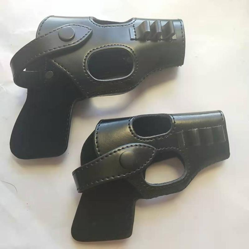 トイガン ホルスター キッズ クイックドロー 牛革製 ウエストポーチ型 64式 77式 92式 54式 対応 サバ..