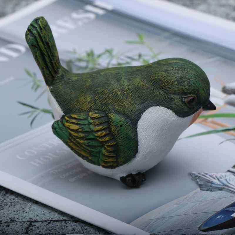 ガーデンオブジェ 小鳥 バード リアル 動物 樹脂製 耐久性 庭 屋外 ガーデニング 室内 インテリア 玄関..