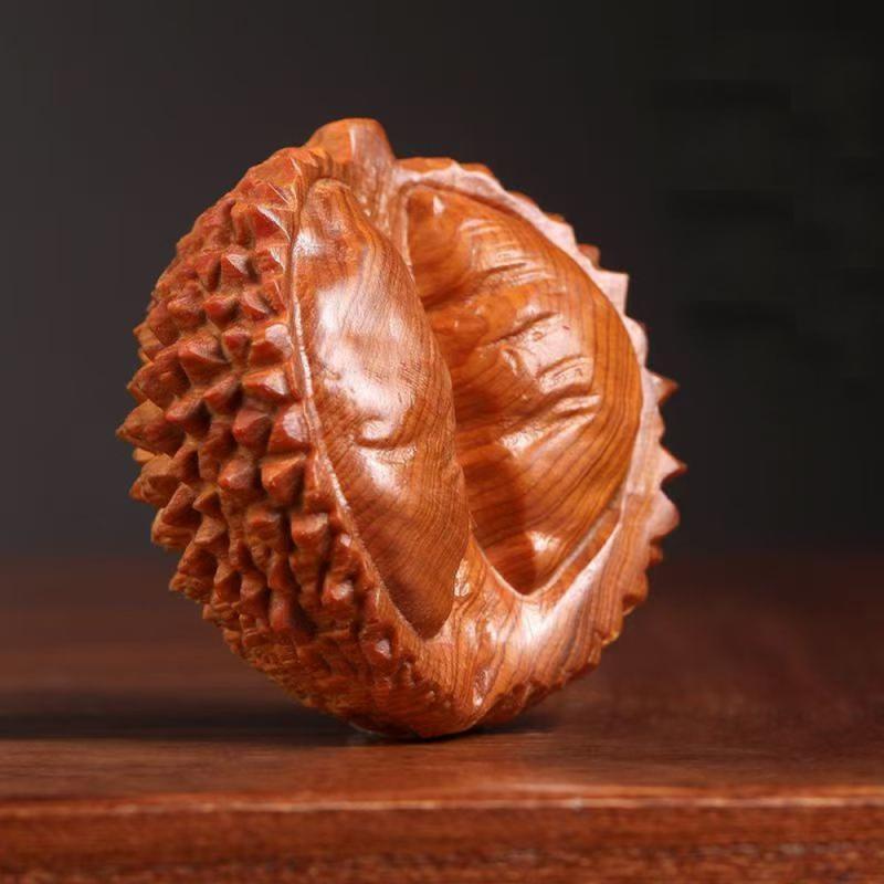 置物 天然木製 崖柏 熟成 ドリアン型 マッサージ 手持ち 卓上 インテリア 工芸品 鑑賞 コレクション 高..