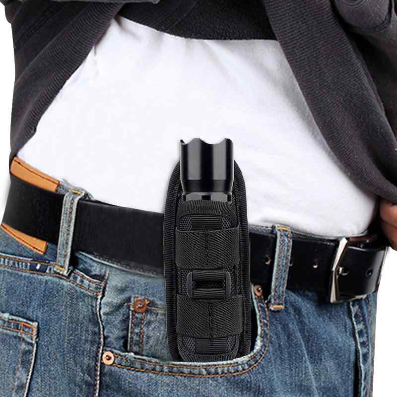 懐中電灯ホルダー メンズ 男女兼用 調整可能 回転式 耐摩耗 軽量 ウエストポーチ ベルトポーチ タクテ..