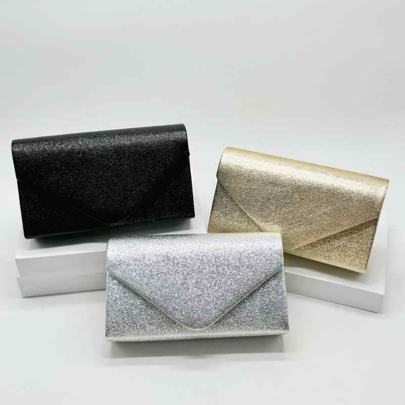 クラッチバッグ レディース 女性用 イブニングバッグ パーティバッグ 鞄 結婚式 披露宴 二次会 お呼ばれ フォーマル 軽量 高級感 シンプル エレガント 光沢 チェーン マグネット開閉 内ポケット付き 横型 スクエア ハンドバッグ ポリエステル素材