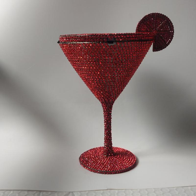 クラッチバッグ ラインストーン 煌めく 透かし彫り カクテルグラス型 ボックス型 パーティーバッグ 結婚式 二次会 披露宴 お呼ばれ フォーマル チェーンショルダー ハンドバッグ