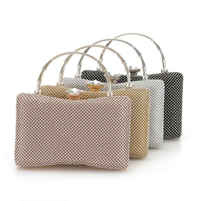 バッグ レディース ラインストーン パーティーバッグ フォーマルバッグ ドレス クラッチバッグ ハンドバッグ ショルダーバッグ 3WAY スクエア型