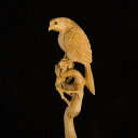 置物 黄楊木製 喜鵲と梅の吉祥文様 浮彫り彫刻 高さ27cm 無垢材製 新中式スタイル インテリア雑貨 開運招福 縁起物 オブジェ 和室 リビング 玄関飾り
