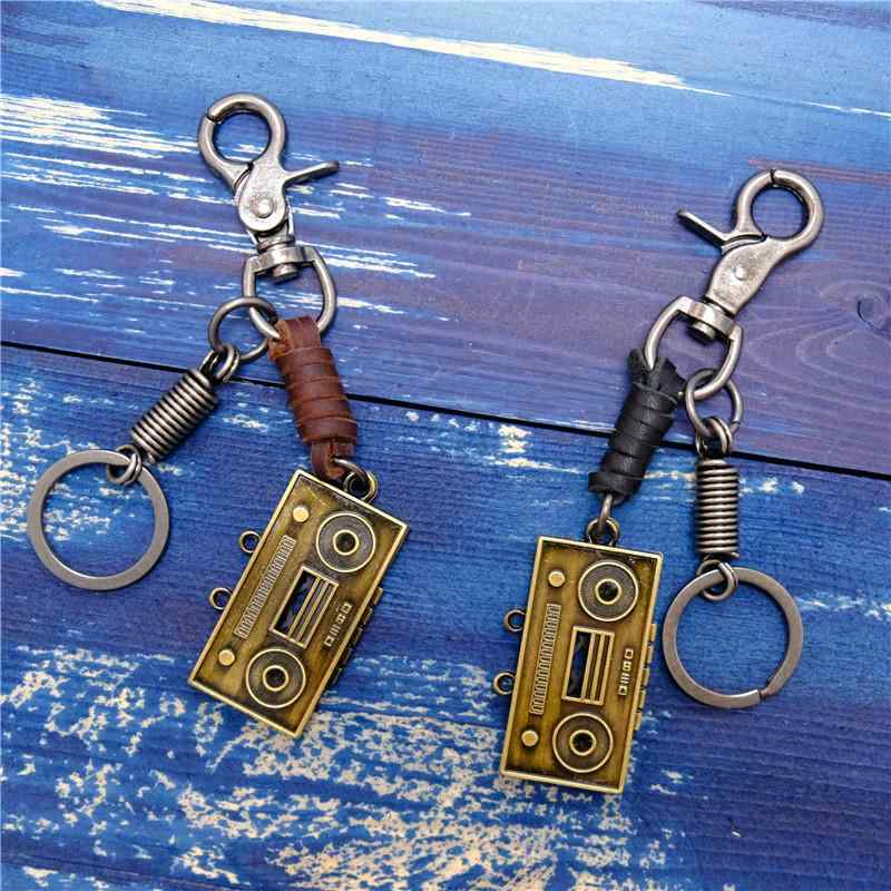 キーホルダー メンズ レディース ユニセックス 本革 牛革 ハンドメイド アンティーク調 レトロ ヴィン..