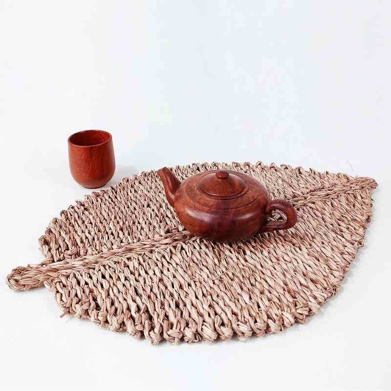 壁飾り ヨーロピアン シーグラス編み リーフ型 リビング 玄関 寝室 ウォールデコレーション 壁掛け オブジェ インテリア雑貨