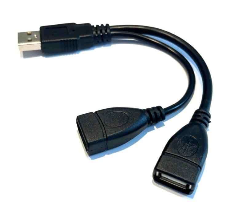Sound Wave 2In1 USB電源ケーブル 2分岐ケーブル 二股コード 30cm(USBオス/USBメス×2) 給電・充電のみ 2又 USBm-2f