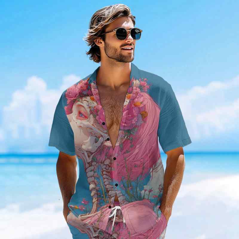 シャツ メンズ レディース 通気性 薄手 ストレッチ 洗濯機可 ゆったり ショートスリーブ 花柄 レトロ ハワイアン アロハシャツ ストリート カジュアル リゾート ペア