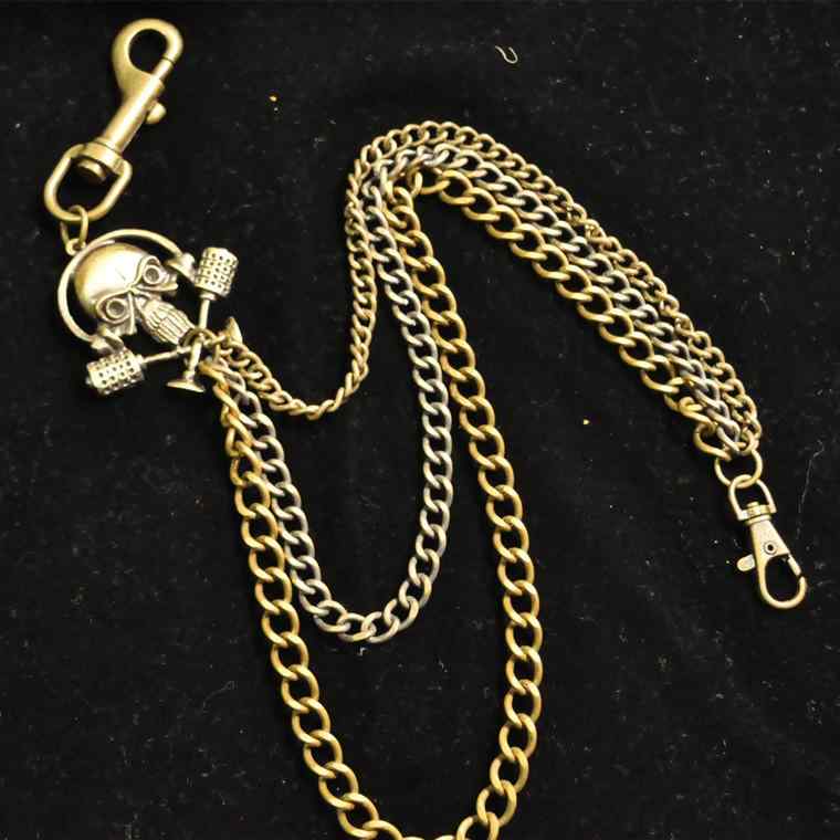 パンツチェーン 男女兼用 メタル ヒップホップ パンク ストリートダンス ステージ パフォーマンス ウォレット ウエスト アクセサリー アンティーク調 ユニセックス ファッション小物