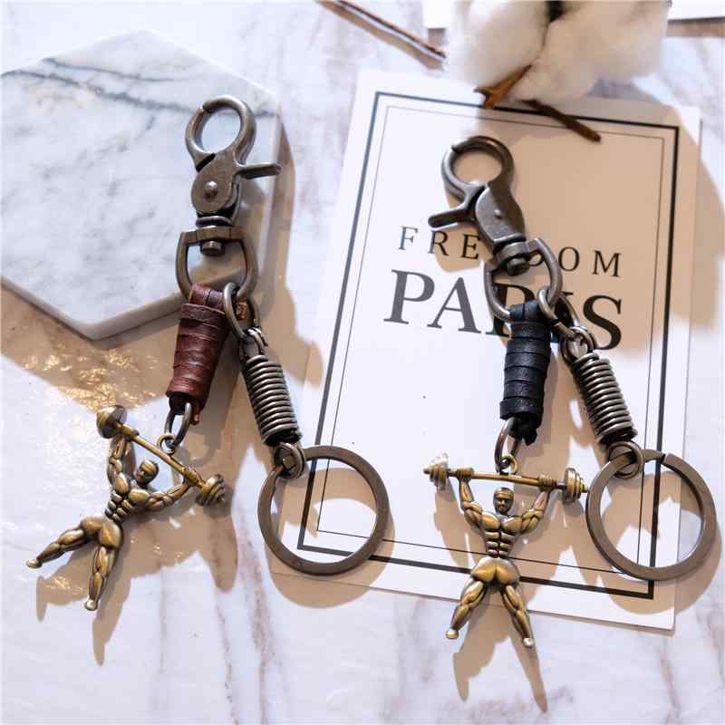 キーホルダー ロボット モチーフ 合金 本革 手編み レトロ 個性的 おしゃれ キーリング キーチャーム ..