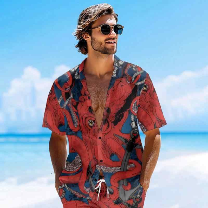 シャツ メンズ 遊び心のあるデザイン 個性的な花柄 アロハシャツ オープンカラー 前開き 半袖 ストリート カジュアル ゆったり ルーズフィット 薄手 通気性 ストレッチ性 洗濯機OK 春夏