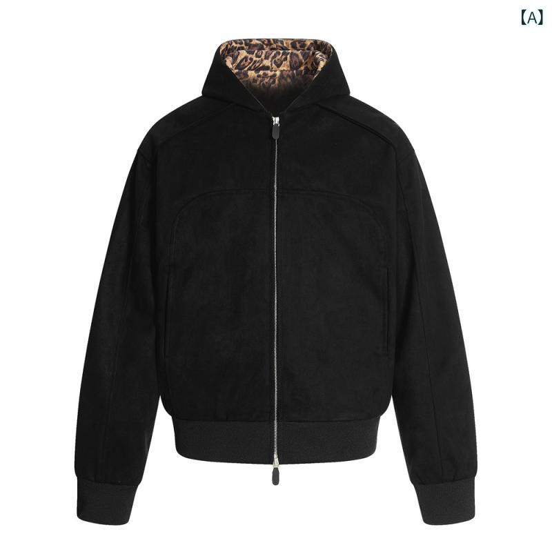 パーカー メンズ ストリート系 ファッション 開襟 フード付き ダブルジップ ゆったり 長袖 ジャケット 春秋 無地 カジュアル 形態安定