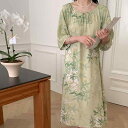 ルームウェア レディース 女性用 夏 薄手 通気性 涼しい 快適 上品 高級感 モダンチャイナ風 レーヨン素材 ロングワンピース 部屋着 リラックス リゾート ホテル マキシ丈