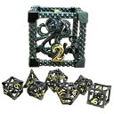 サイコロ 真鍮製 中空 多面体ダイス ダンジョンズ&ドラゴンズ TRPG テーブルゲーム 卓上ゲーム RPGボードゲーム タコモチーフ シャープエッジ 多色カラー セット