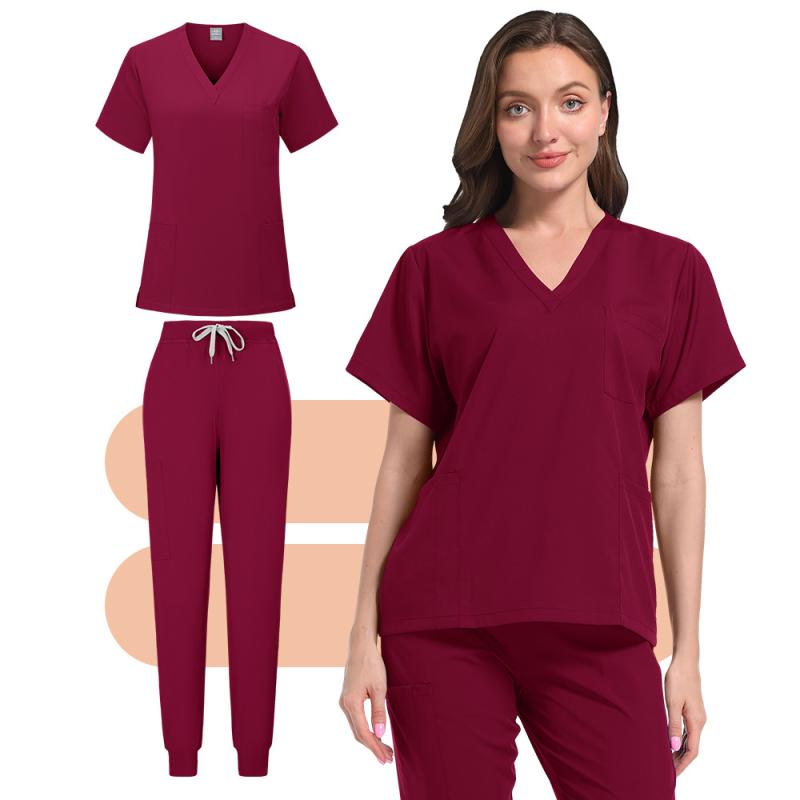 スクラブ 男女兼用 吸汗速乾 接触冷感 上下セット 医療用ユニフォーム 病院 歯科 美容クリニック 手術..