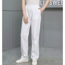 ナースパンツ レディース 吸湿速乾 ストレッチ 薄手 接触冷感 ウエストゴム 大きいサイズ クロップド丈 白 綿混 春夏 医療用 看護師 ドクター 介護士 仕事着 作業服 制服