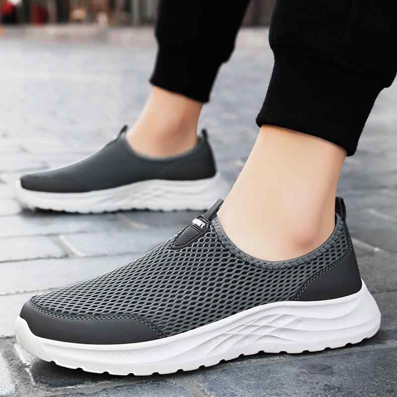 メンズ お父さん カジュアルシューズ 通気性抜群 蒸れにくい 浅履き メッシュ スリッポン 軽量 快適 春夏秋 普段使い 日常履き