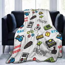 ブランケット ゲームコントローラー柄 かわいい キャラクター フランネル ふわふわ やわらか 毛布 ひざ掛け ソファカバー リビング オフィス 冷房対策 オールシーズン 誕生日 クリスマス プレゼント ギフト 贈り物