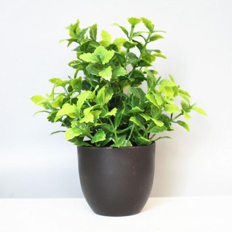 フェイクグリーン ユーカリ ミニ 鉢植え プラスチック製 おしゃれ 室内 屋外兼用 人工観葉植物 リビング 玄関 インテリア お手入れ簡単 水やり不要