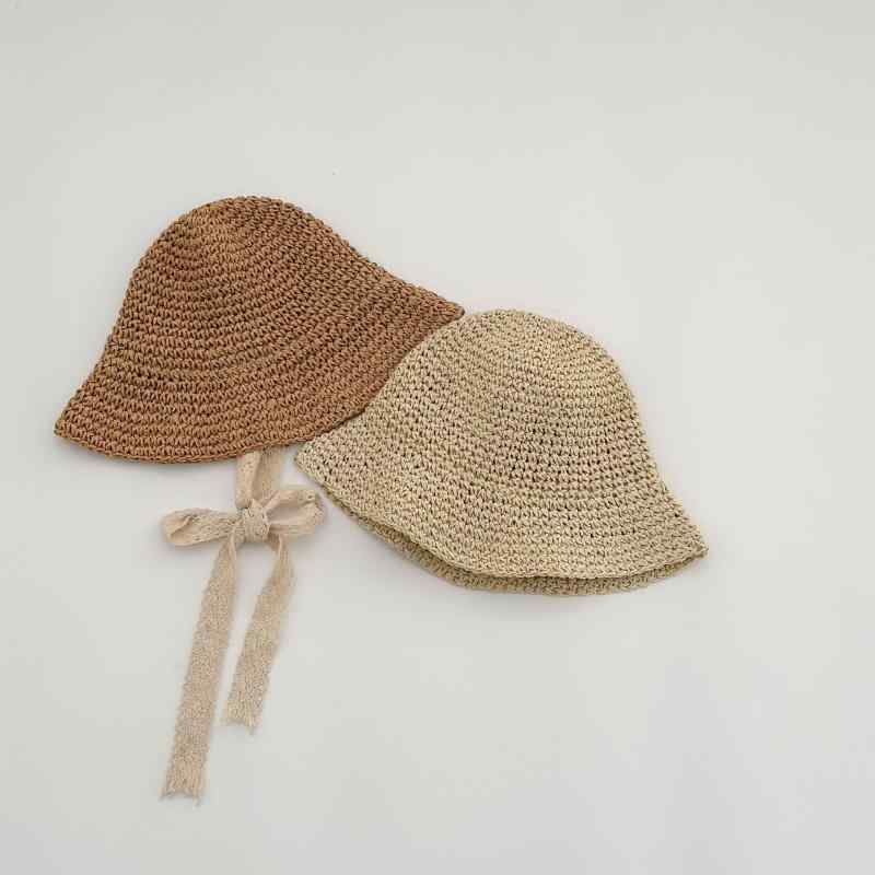 麦わら帽子 キッズ 女の子 ベビー UVカット 日よけ 通気性 防風 春夏 ビーチ 海 プール お出かけ 旅行 ..