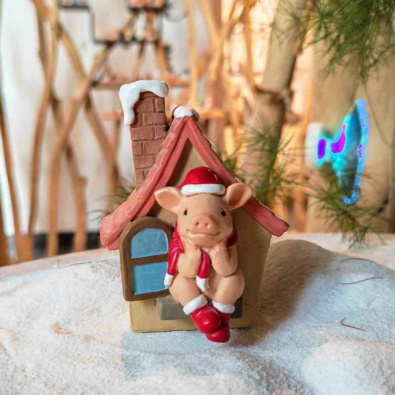 クリスマス置物 男女兼用 かわいい ミニチュア 樹脂製 卓上 デスク飾り オフィス ワークスペース インテリア雑貨 おしゃれな プレゼント ギフト 贈り物