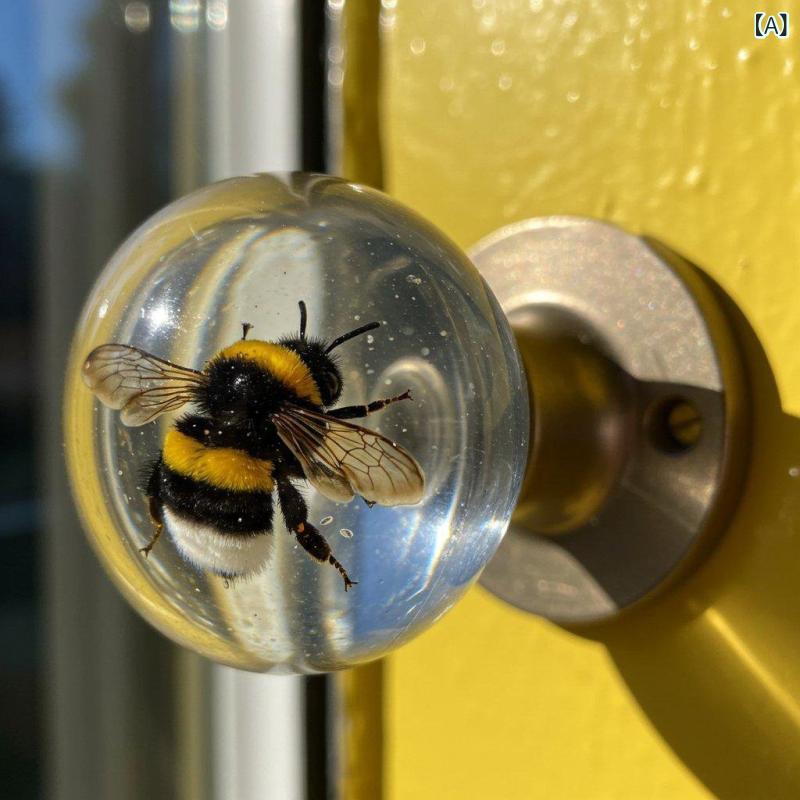 ドアハンドル装飾 ドアノブカバー ユニーク おしゃれ かわいい 樹脂製 田園風 カントリー調 ナチュラル 玄関 リビング インテリア雑貨 蜂 蝶 鯉 タコ 亀 バラ デイジー ラベンダー 動植物モチーフの商品画像 2