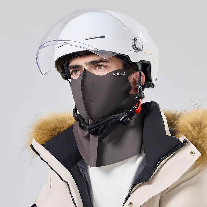 フェイスマスク 男女兼用 防寒 保温 防風 通気性 防塵 フルフェイス ネックガード 耳掛け式 日よけ サイクリング バイク 運転 ドライブ アウトドア スキー スノーボード 登山 英字柄 フリーサイズ ポリエステル コットン
