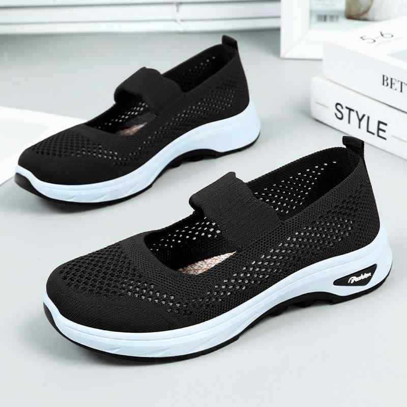 シューズ レディース 通気性抜群 蒸れない 軽量 メッシュ スリッポン フラットシューズ 中高齢者 ママ 浅履き カジュアル 普段履き ラウンドトゥ 布靴 春夏秋