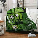 ブランケット フランネル 毛布 あったか サッカー柄 サッカー好き ポリエステル 欧米風 お昼寝 ソファ オフィス ベッド キャンプ 旅行用
