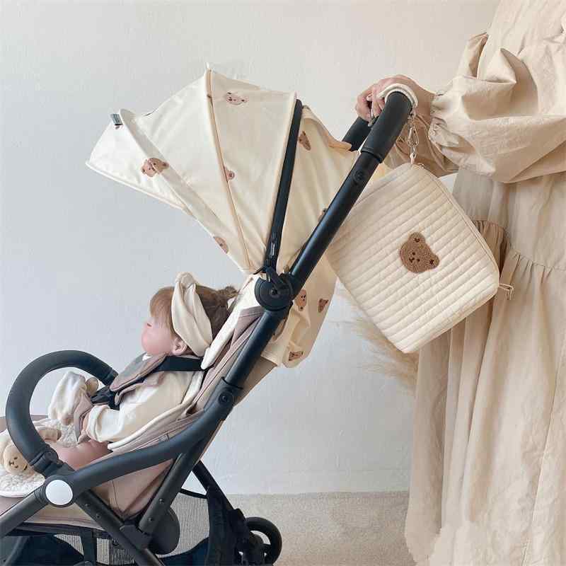 マザーズバッグ 超軽量 キルティング 刺しゅう ベビーカー用 吊り下げ オーガナイザー ファスナー付き ..