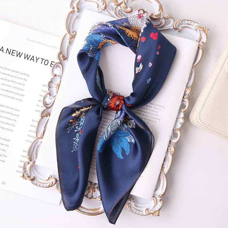 スカーフ レディース 100% 桑蚕シルク 正方形 70cm 春秋 冷房対策 紫外線対策 上品 エレガント 高級感 光沢 滑らかな肌触り 通勤 オフィス ビジネス デイリー カジュアル 花柄 ペイズリー柄 ミニスカーフ(x2)