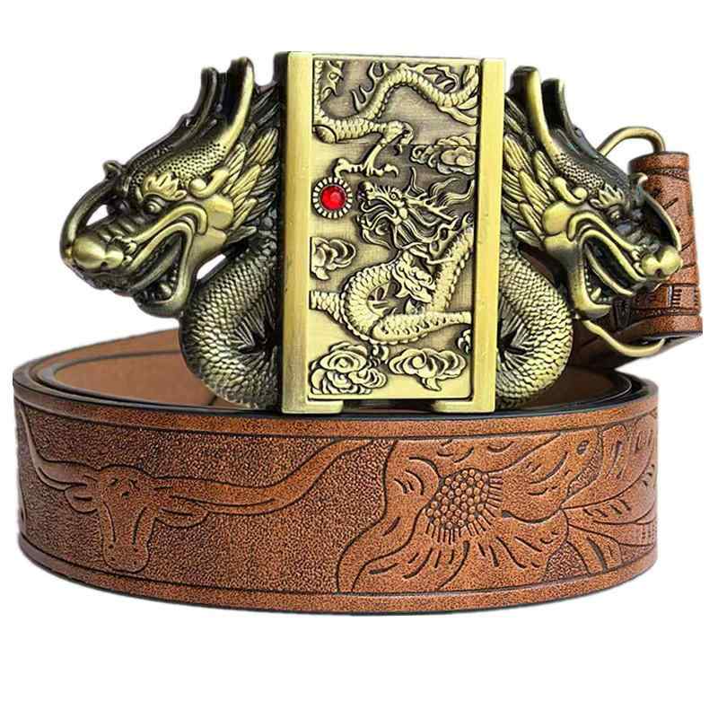 ベルト メンズ 多機能 オイルライター内蔵 スライド式 合金留め具 パンク トレンド ビジネス カジュア..