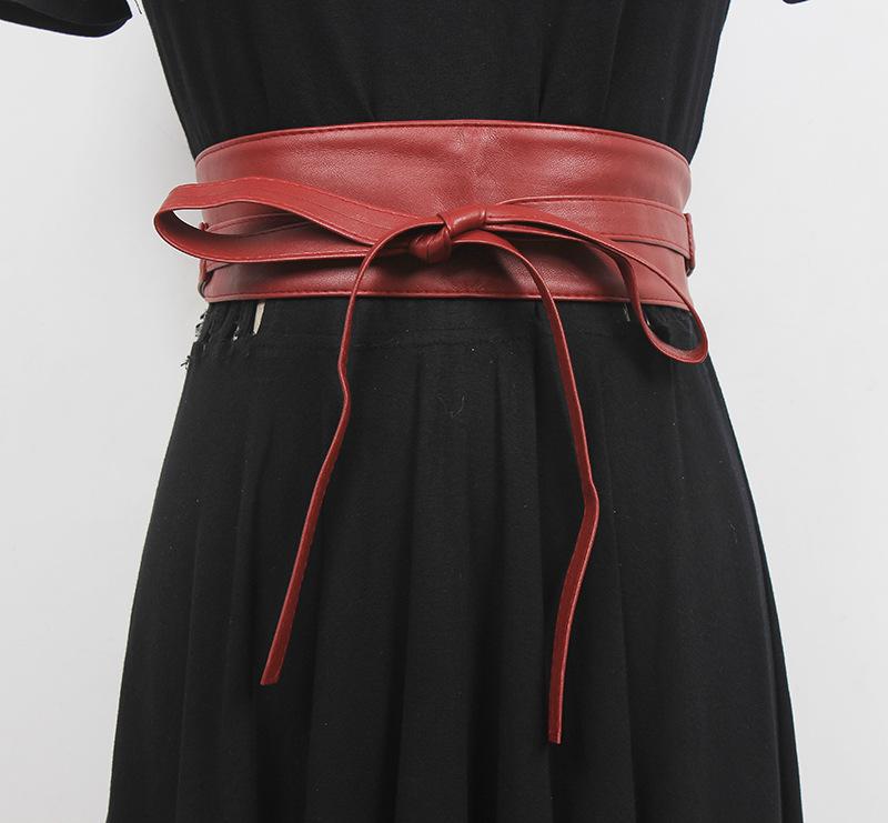 ベルト レディース リボン 結び帯 サッシュベルト ウエストマーク コルセットベルト 幅広 フェイクレザ..