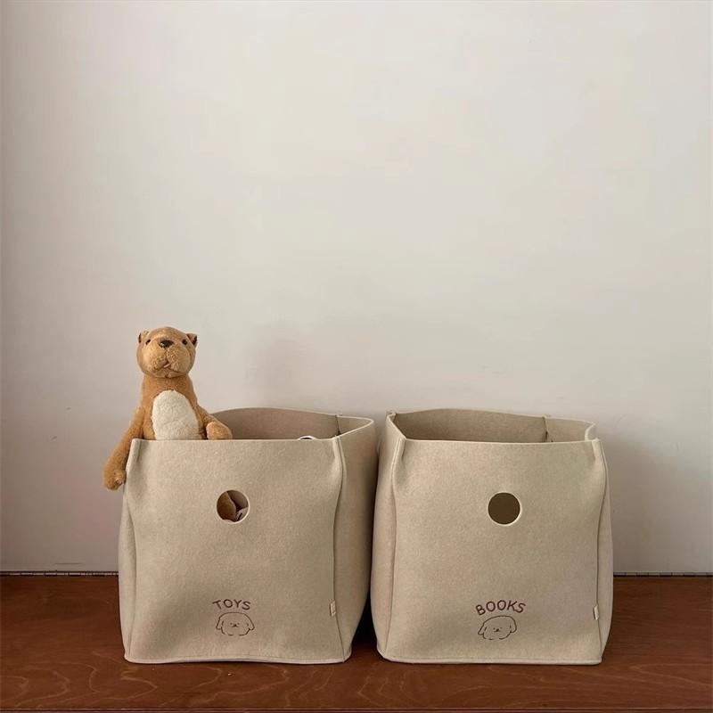 収納ケース 子供 赤ちゃん用 フェルト製 韓国風 おしゃれ おもちゃ入れ 小物 雑貨 整理整頓 バスケット 家庭用 リビング