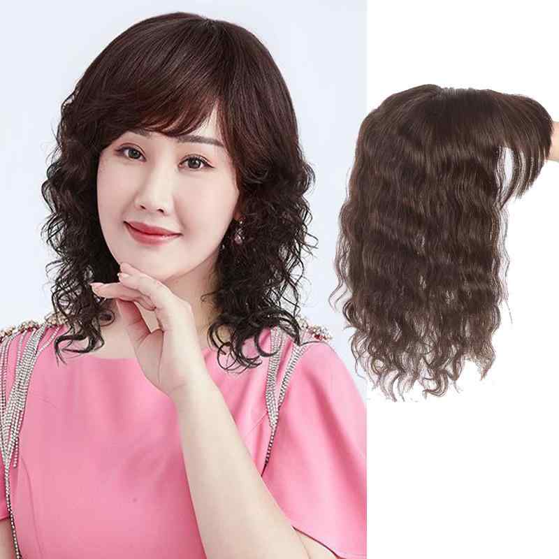 ヘアピース レディース 白髪隠し 増毛 ボリュームアップ 頭頂部カバー ふんわり 自然な仕上がり ジグザ..