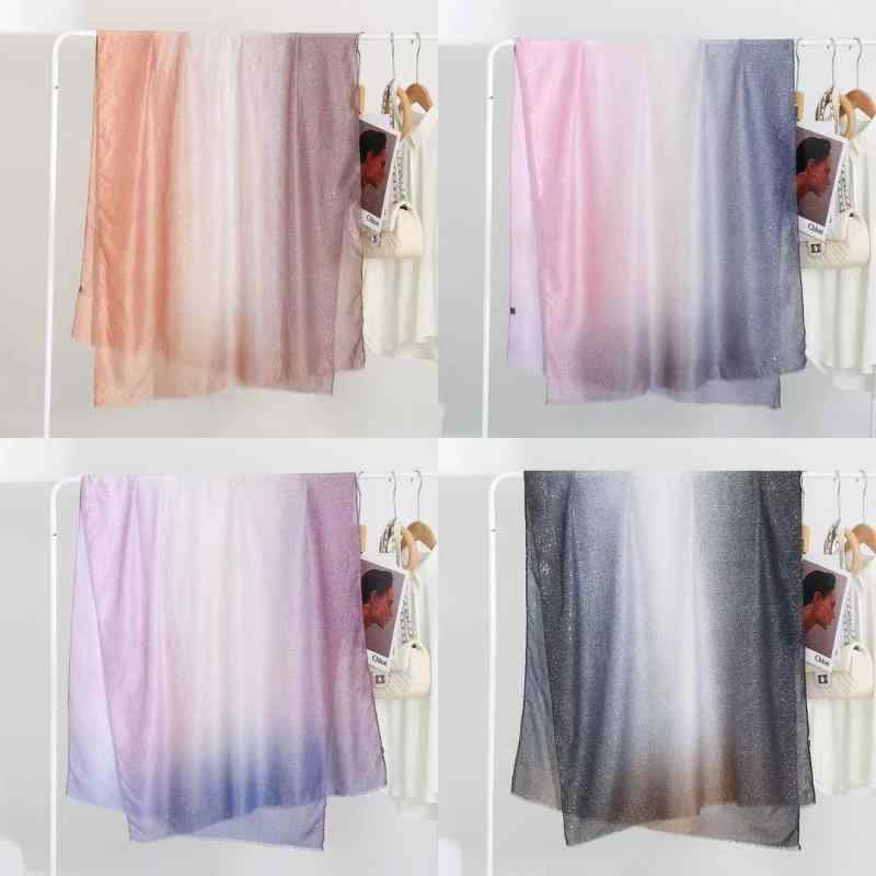 ショール 日よけ 遮光 民族風 エスニック 箔押し サテンコットン 銀糸 シフォン 大判 ストール スカーフ 旅行 リゾート ターバン 平織り 春夏 冷房対策(x2)(4)