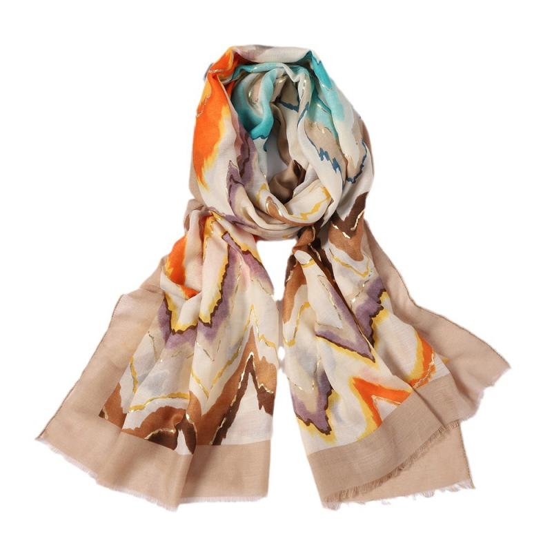 ストール レディース ボヘミアンスタイル エスニック柄 カラフル 万華鏡模様 鮮やか タッセル付き UVカ..